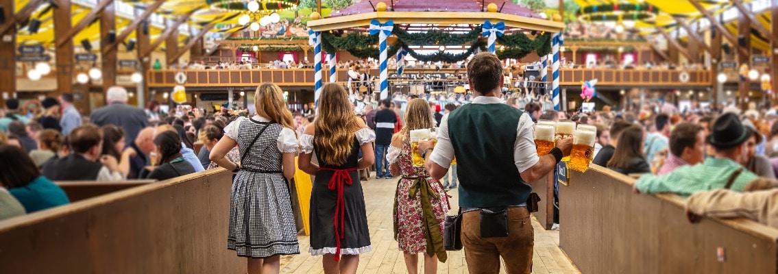 Festzelt auf dem Oktoberfest in München
