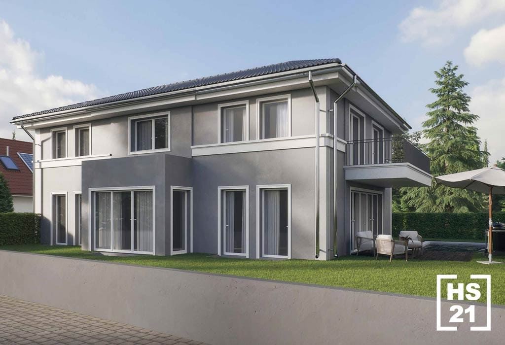 Neubau Villa grau